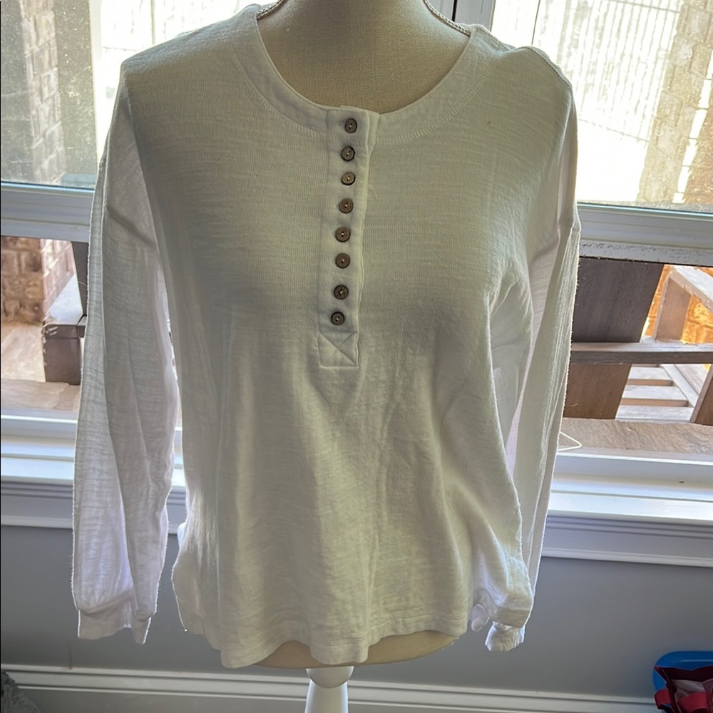 White Button-Up Women's Top